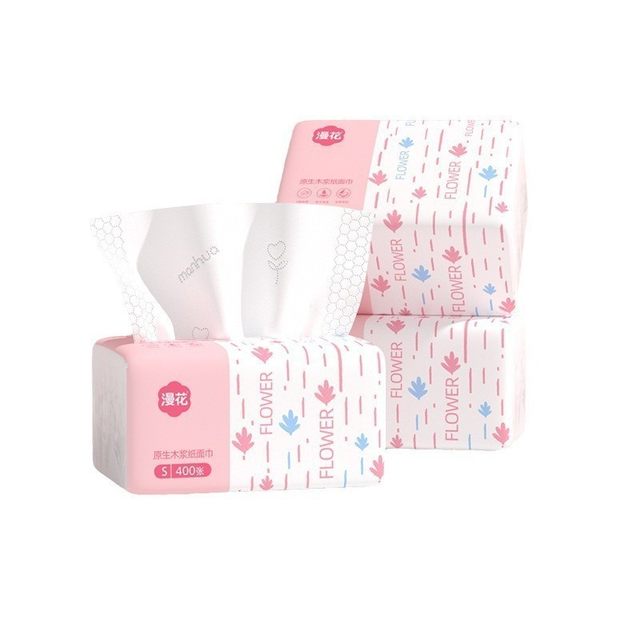 Manhua full box of 400 sheets of toilet paper for students, five-layer thickened toilet paper, maternal and infant facial tissue, home napkin