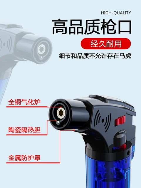 Windproof lighter inflatable igniter cigar point moxibustion point moxa stick special welding gun spray gun lighter durable