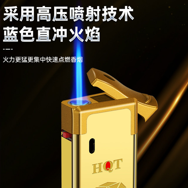 50 metal windproof lighter 2025 new inflatable custom printed and thickened durable wholesale authentic products