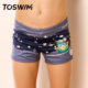 TOSWIM children's swimming trunks boys professional swimming racing flat corner swimming trunks small medium and large children's swimsuit swimsuit new style
