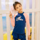 TOSWIM children's swimsuit girls split long sleeves warm sun protection quick dry medium-sized children's swimsuits afraid of hot springs