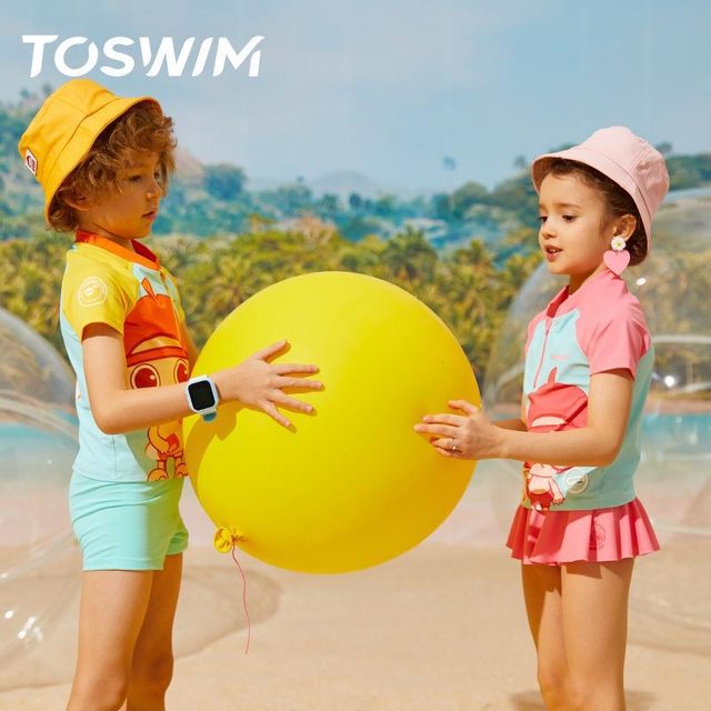 TOSWIM children's swimsuit summer split sun protection small medium and large children boys girls baby suit seaside vacation hot spring