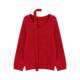 Red retro Christmas design long-sleeved V-neck sweater for women in spring loose lazy style soft glutinous sweater top