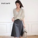 Commuting temperament gray suit skirt slim a-line skirt for women 2025 spring and summer new umbrella skirt elegant OL mid-skirt