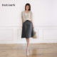 Commuting temperament gray suit skirt slim a-line skirt for women 2025 spring and summer new umbrella skirt elegant OL mid-skirt