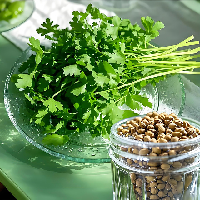 Coriander seeds, delicious, big leaf coriander seeds, old varieties, balcony vegetables, farmhouse small leaf vegetable seeds