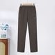 
Middle-aged and elderly women's autumn and winter velvet thickened high-waisted straight pants 2025 new mother's elastic waist casual trousers