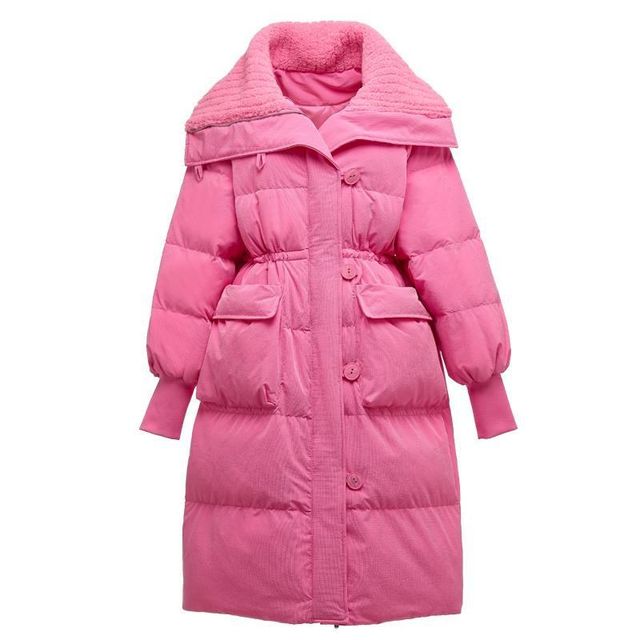 Loose large size fat mm300Jin [Jin equals 0.5 kg] Winter cotton clothing shawl large cotton I- jacket for women's mid-length style over-knee trendy cotton coat