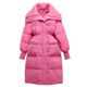 Loose large size fat mm300Jin [Jin equals 0.5 kg] Winter cotton clothing shawl large cotton I- jacket for women's mid-length style over-knee trendy cotton coat
