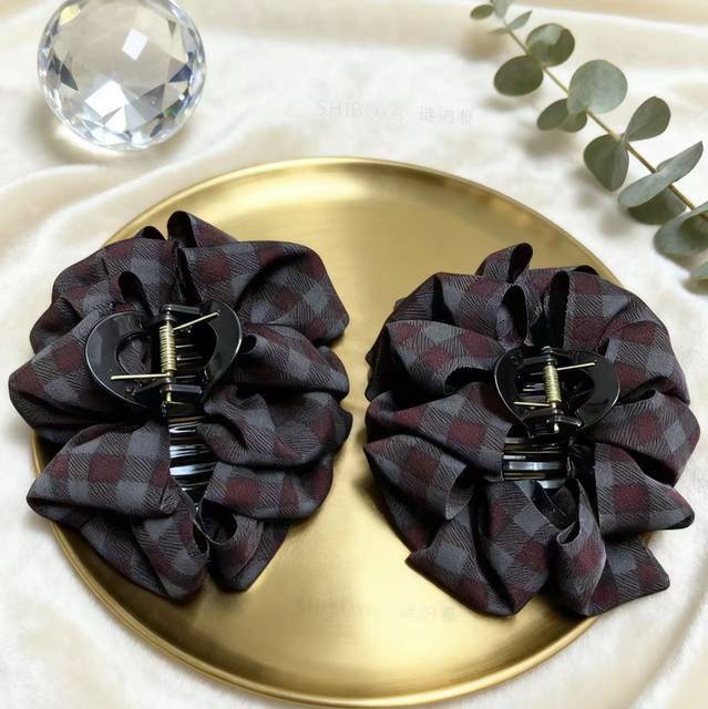 Sepoya British Plaid Luxurious Hair Accessory Art Clip