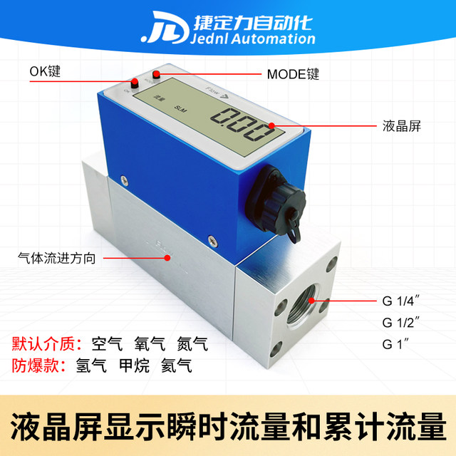 Gas flow meter MFM50 explosion-proof high-precision digital display ...