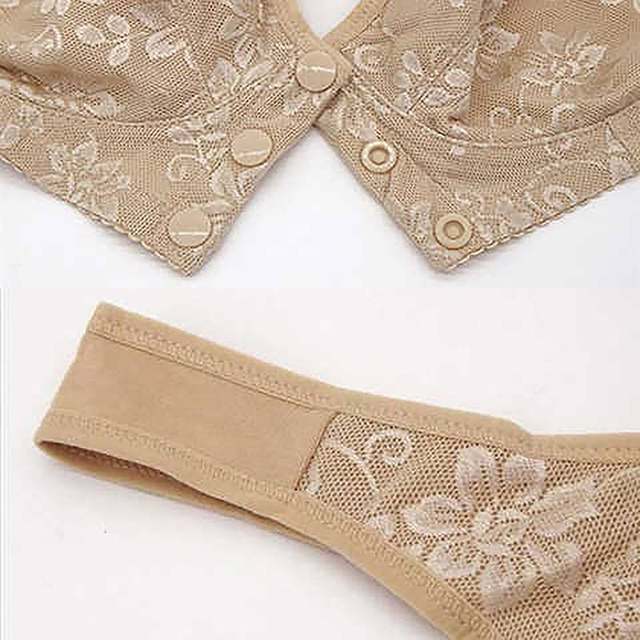 
Middle-aged and elderly people adjustable breasts without steel rings, large size front buckle underwear thin vest style female mother bra for women