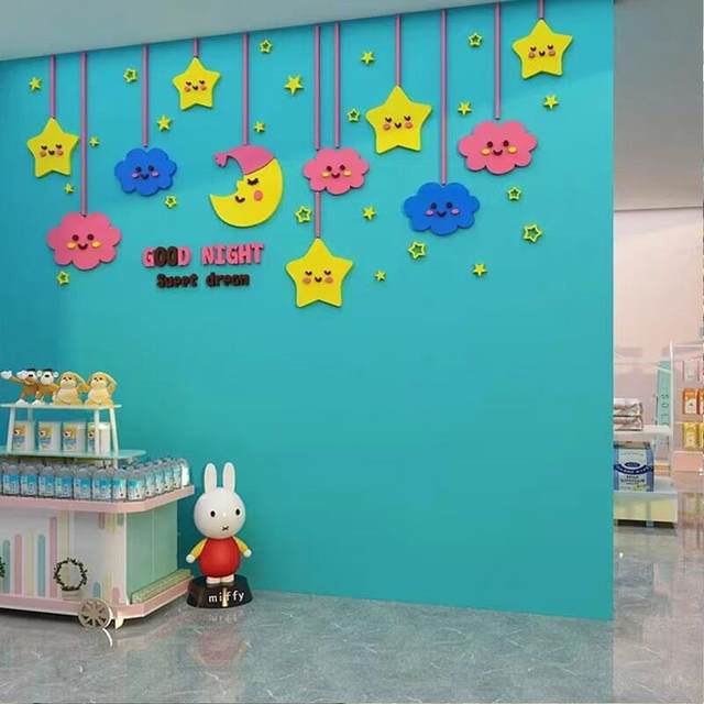 Mother and baby store cashier room decorations hanging paintings layout background culture mommy cabin wall stickers confinement center