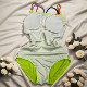 Fluorescent Green Summer New Women's Sexy Beautiful Back Racing Low Fork Triangle One-piece Swimsuit