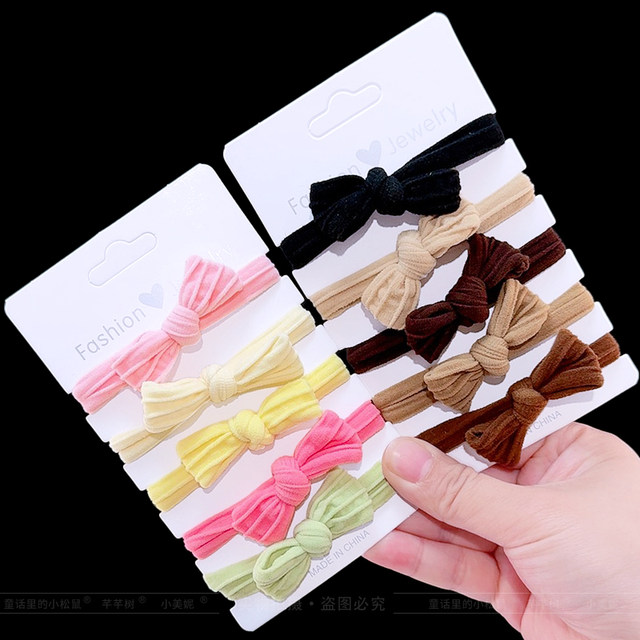 
Little girl candy color towel ring baby does not hurt hair rubber band children high elastic ponytail hair rope princess hair accessories