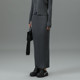 U/TI joint brand black slit skirt women's versatile wool zipper straight skirt Youti 2025 spring new style
