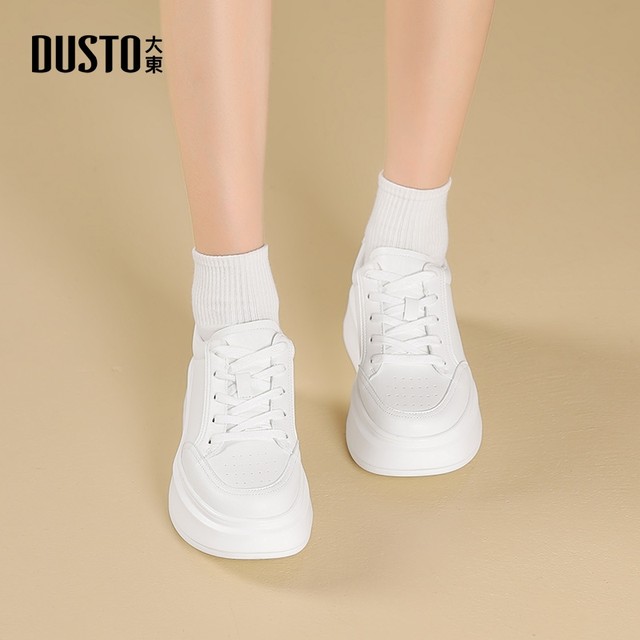 Dadong thick sole versatile white shoes for women 2025 new summer casual sports lightweight board shoes hot canvas shoes