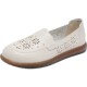 Dadong hollow single shoes for women 2025 new summer women's flat sole and no tired feet, soft sole comfortable mother shoes for middle-aged and elderly people
