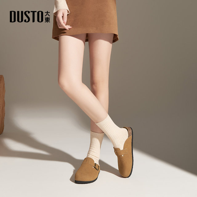 Dadong Baotou Slippers for women wearing 2025 new summer super hot thick-soled Birkenstock shoes half-slippers and one foot lazy shoes