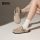 Dadong Baotou Slippers for women wearing 2025 new summer super hot thick-soled Birkenstock shoes half-slippers and one foot lazy shoes