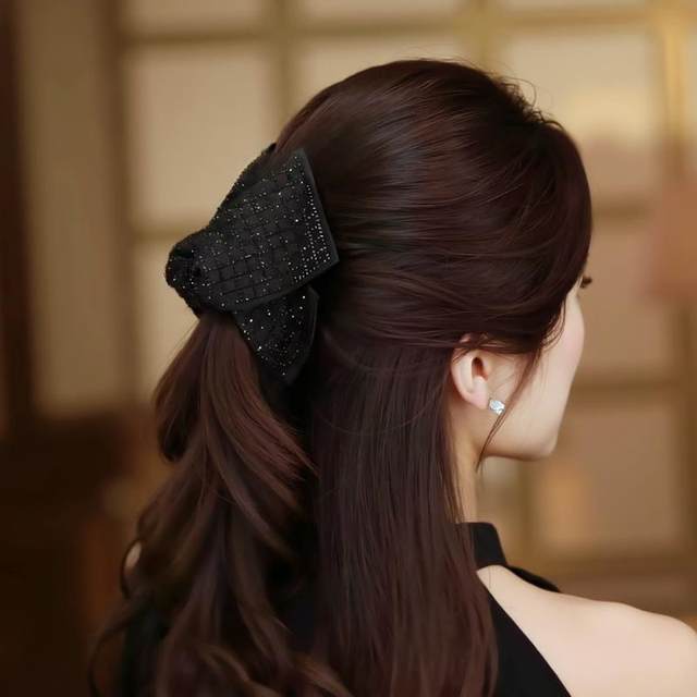Louis Star Language Ponytail Clip Back Head Hair Pinch Female Hepburn Style Elegant Temperament Half-Tie Hair Grabbing Clip Headdress Hair Card