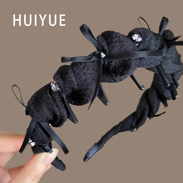 Princess of Paris Qingwan hairband women's high skull wavy hairpin with teeth 2025 new face wash non-slip hair binding headband