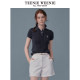 Teenieweenie Women's sweater 2025 spring and summer new twisted texture, light luxury short sleeve POLO shirt
