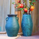 Chinese-style ceramic vase, hydroponic ornaments, hand-made rough clay pots with simulated flowers, dried flower pots, home accommodation vase
