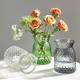 European light luxury vase glass transparent living room vase hydroponics high-end creative closing cloth bag home decoration