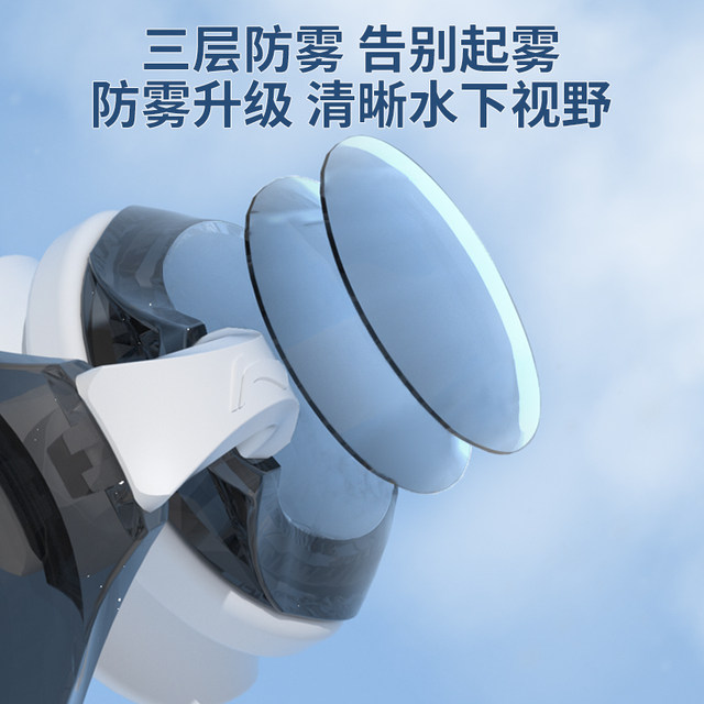 Li Ning swimming mirror waterproof fog high -definition high -definition myopia number men and women professional diving glasses swimming hats swimming equipment
