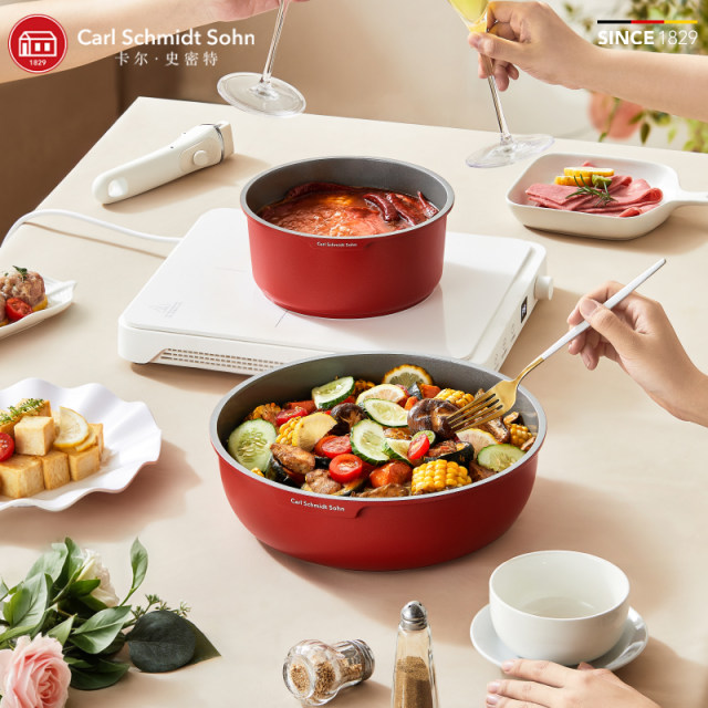 Stack Handle Pot German CS Carl stacked disassembly handle pot pot titanium pot full set ...