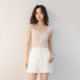CLUB NEWS spring skirt lace spliced ​​sweet lace straps A-swing versatile slim skirt short skirt