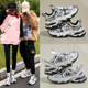 New Balance flagship women's casual dad shoes mesh summer thick sole NB men's and women's sports shoes to make them look slim and taller women's shoes trendy
