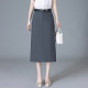 La Chapelle high-end women's skirt 2025 skirt straight hip skirt temperament suit slim one-step long skirt
