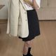 Retro red wave dot half -body skirt women's large size new summer French skirt tall people cover A -line skirt