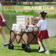 Camel camper outdoor folding and pull express delivery camping children's infusion trolley trailer picnic camping cart posing