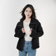 Patner Spring New Women's Camel Velvet Silk Coat Large Lapel Woolen Jacket Zipper Short Woolen Jacket