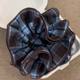 Allow me to dazzle ~ Zhao Lusi's same style Korean style navy blue plaid four-layer large intestine hair ring hair rope ball hair accessories