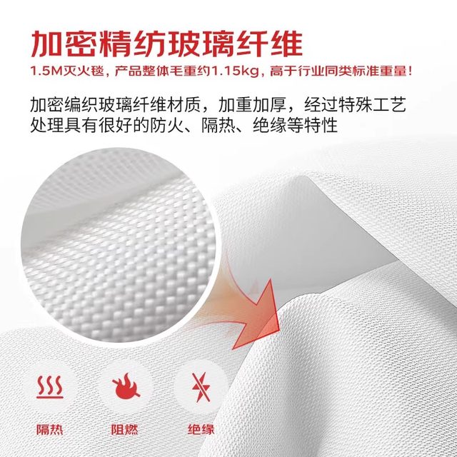 New escape silicone fire extinguishing blanket for household fire protection fiberglass hotel kitchen high temperature resistant fire blanket