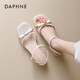 Daphne French thick heel sandals for women in summer wear 2025 new high-end style one-strip beautiful skirt
