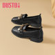 Dadong loafers women's 2025 autumn new style sweet bow square heel covers small leather shoes low heel women's shoes 1216