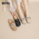 Dadong Mules women's shoes 2025 spring new low-heeled loafers bag-toe half-slippers one-foot lazy sandals