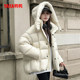YAYA YAYA down jacket for women winter new style short hooded thickened temperament 90 duck down loose casual jacket