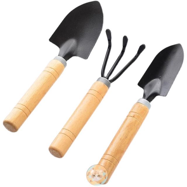 Flower planting tools household set for growing vegetables, flowers and flowers, succulent shovel, soil rake, shovel, gardening shovel, three pieces