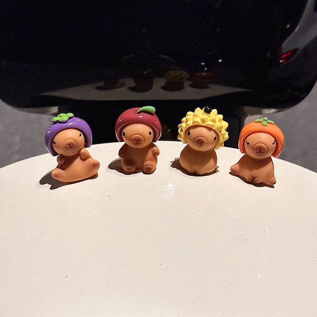 
Butter Bear electric car decorative doll car ornaments cartoon motorcycle battery car small accessories cute decompression