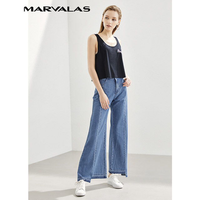 Mandes black vest for women 2025 new simple temperament round neck letter print versatile short top base