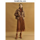 Mandeshi double-layer mesh skirt 2025 autumn new style high-end temperament retro layered A-line pleated skirt