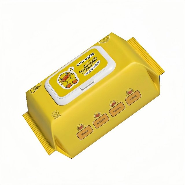 Family wet tissue Anruo little yellow duck household wet tissue paper infant baby family mother and baby wipes suitable for hand wipes