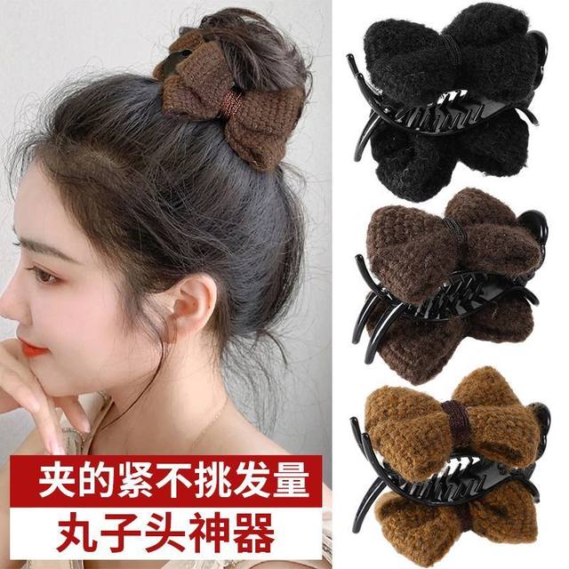 Hair Wanzi Headmaker Claw Clane Bow Covers Female Advanced Female Senior A Autumn and winter hair
