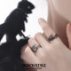 DOACH Meteor Feather original design S925 sterling silver feather ring, high-end, cold, trendy and cool couple ring